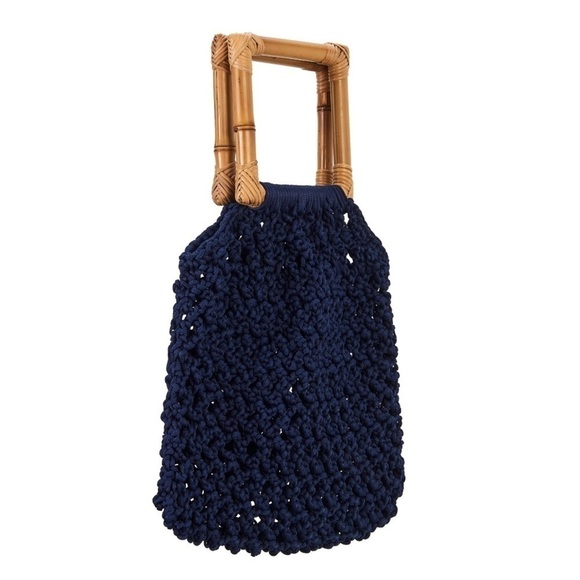 Nannacay Juniper Bag Macrame with Bamboo Handles NWT - Picture 3 of 7